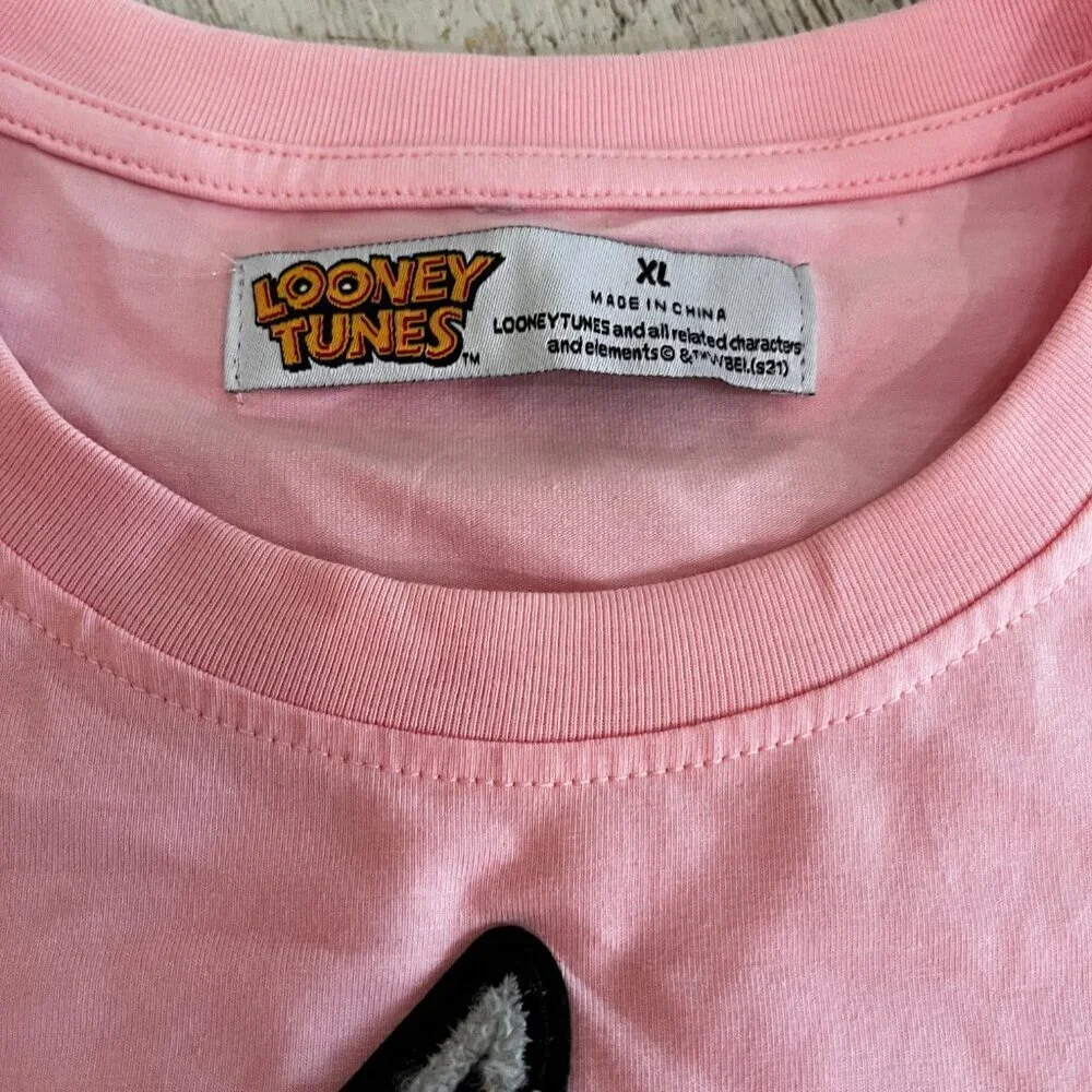 Looney Tunes Bugs Bunny Raised Hit XL Pink Rare Find Great Condition - Picture 8 of 9